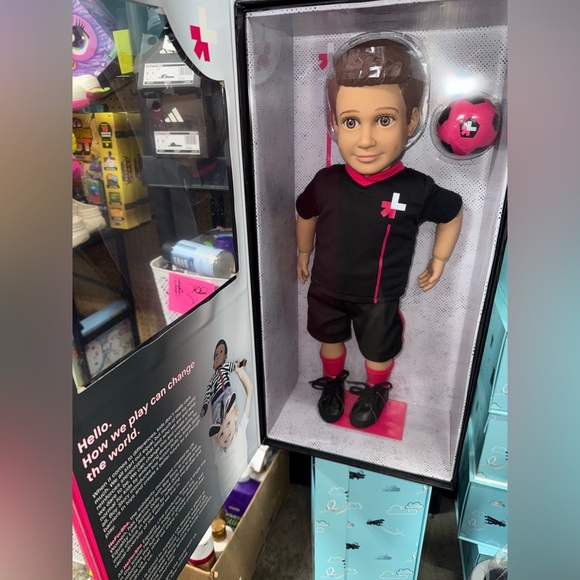 Boy Story Doll - Black and Pink 18” doll - Picture 3 of 3